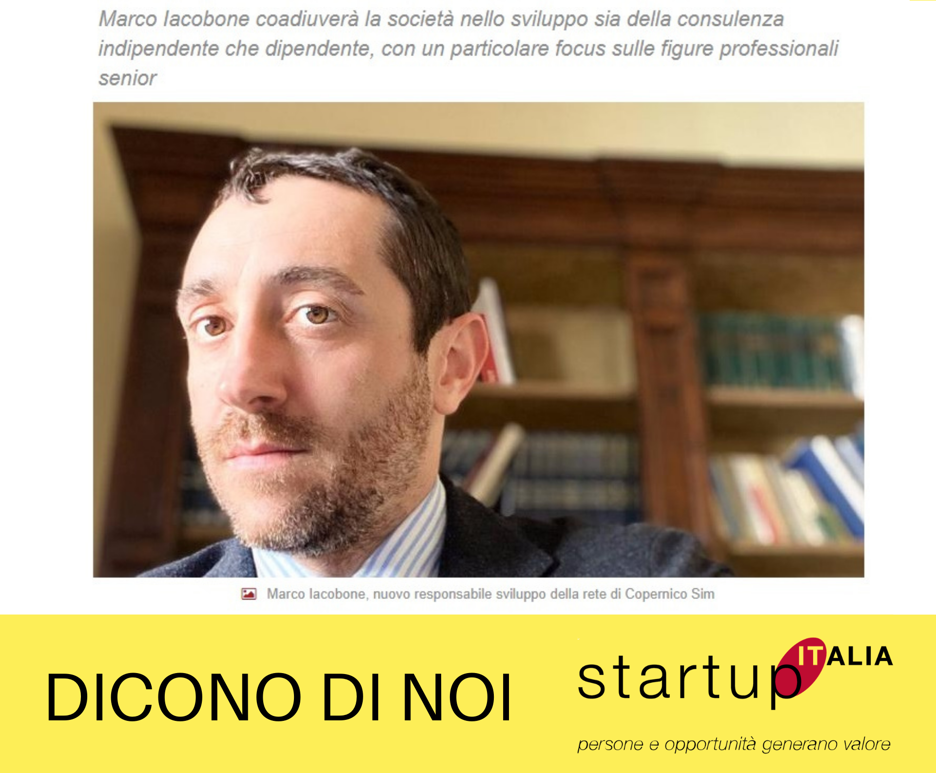 referenze Startup Italia - Marco Iacobone