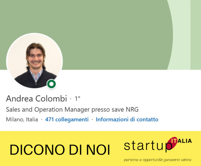 referenze Startup Italia - Andrea Colombi