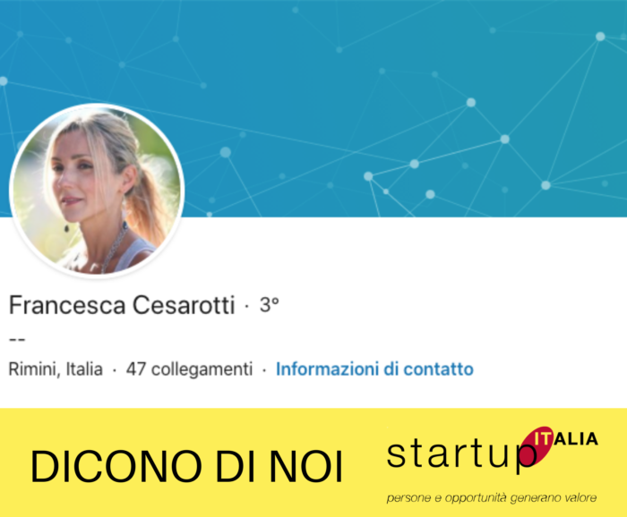 referenza Startup Italia - Francesca Cesarotti